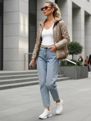 Női kabát DSTREET TY5633 KARAMELLA