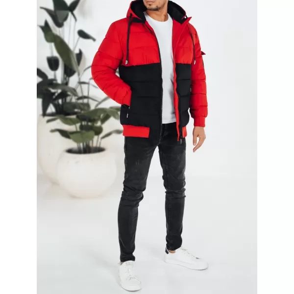  Férfi dzseki DSTREET TX5100 FEKETE/PIROS 