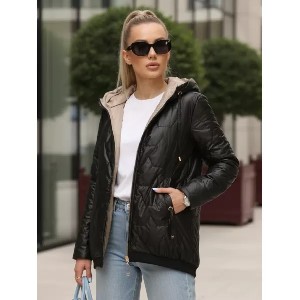  Női kabát DSTREET TY5546 FEKETE 