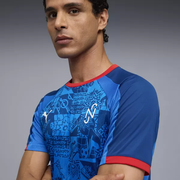  Férfi funkcionális póló PUMA NEYMAR JR PLAYMAKER JERSEY 660314-10 BLAZING BLUE/ LÁNGOLÓ KÉK/PUMA FEHÉR/ULTRA 