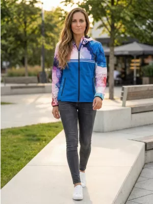 Női prémium softshell kabát ALTISPORT VOJ/ALW117JACK01 KÉK/RÓZSASZÍN