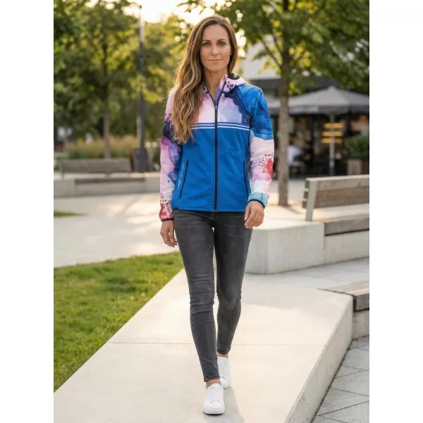  Női prémium softshell kabát ALTISPORT VOJ/ALW117JACK01 KÉK/RÓZSASZÍN 