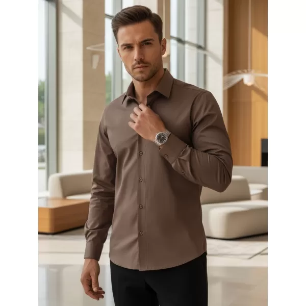  Férfi ing DSTREET DX2684 BARNA 