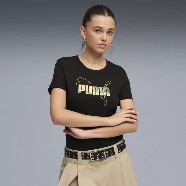  Női póló PUMA ESS LOGO LAB TEE 691824_01 PUMA FEKETE 
