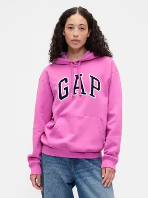 Női pulóver GAP LOGO PULLOVER HOODIE 463506-87 BIMBÓZÓ ORGONA