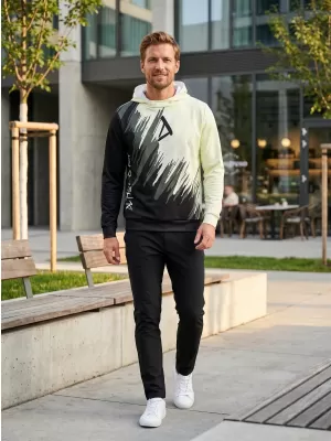 Férfi prémium funkcionális pulóver ALTISPORT VOJ/ALM006MI01 FEKETE