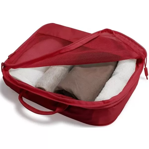  Bőrönd HEYS Ecotex Compression Packing Cube 4 Pc Set VÖRÖS JUHAR 