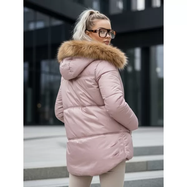  Női kabát DSTREET TY5526 RÓZSASZÍN 