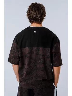 Túlméretes póló POWER 898 DARK BROWN CAMO Nebbia