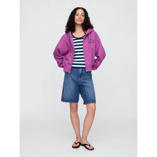  Női pulóver GAP LOGO HOODIE ZIP 823753-00 CATTLEYA ORCHIDEA 