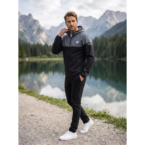  Férfi prémium softshell kabát ALTISPORT VOJ/ALM051JACK01 SZÜRKÉSFEKETE 