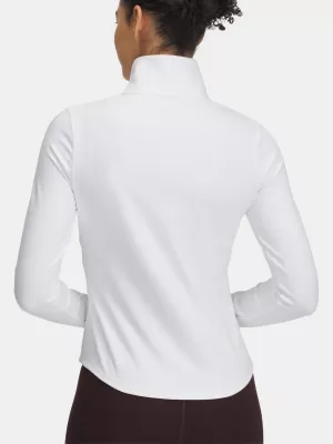 Női póló UNDER ARMOUR MOTION 1/2 ZIP EMEA 6001618-100 FEHÉR