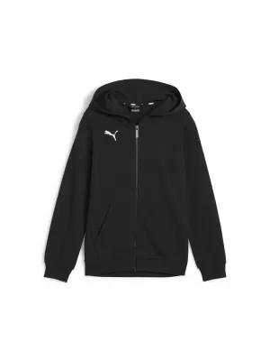 Gyermek pulóver PUMA TEAMGOAL CASUALS HOODED JKT 658596_03 PUMA FEKETE/PUMA FEHÉR