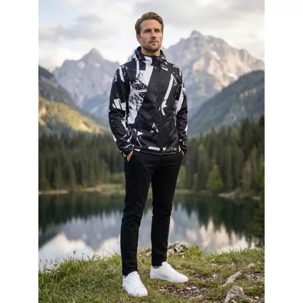  Férfi prémium softshell kabát ALTISPORT VOJ/ALM079JACK01 FEKETE-FEHÉR 