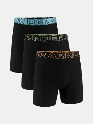 Férfi boxerek UNDER ARMOUR UA PERFORMANCE TECH - SOLID 6IN - 3PK 1383878-003 BLACK