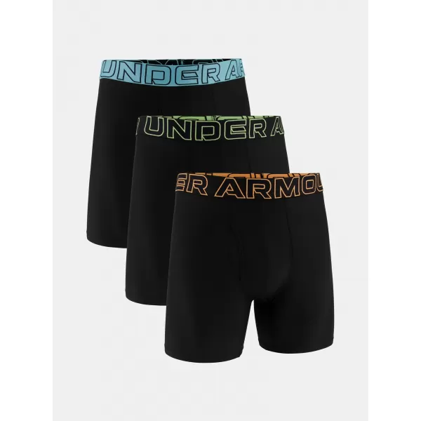  Férfi boxerek UNDER ARMOUR UA PERFORMANCE TECH - SOLID 6IN - 3PK 1383878-003 BLACK 