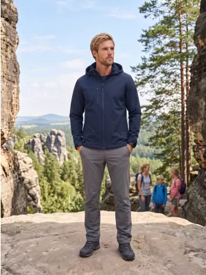 Férfi softshell kabát ALTISPORT NoPrint NP/ALM845 SÖTÉTKÉK
