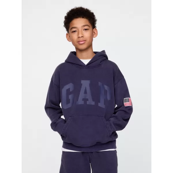  Gyermek pulóver GAP LOGO PULLOVER HOODIE 782130-00 HADITENGERÉSZET EGYENRUHA 