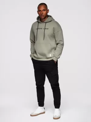 Férfi pulóver OMBRE OM-SSNZ-0241 KHAKI