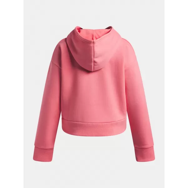  Lány pulóver UNDER ARMOUR UA RIVAL FLEECE HOODIE 1379517-600 RÓZSASZÍN 