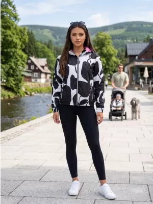 Női kabát ALTISPORT HELSIE FEKETE/FEHÉR
