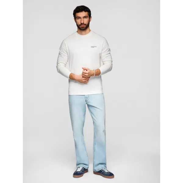  Férfi póló OMBRE OM-LSPT-0136 FEHÉR 