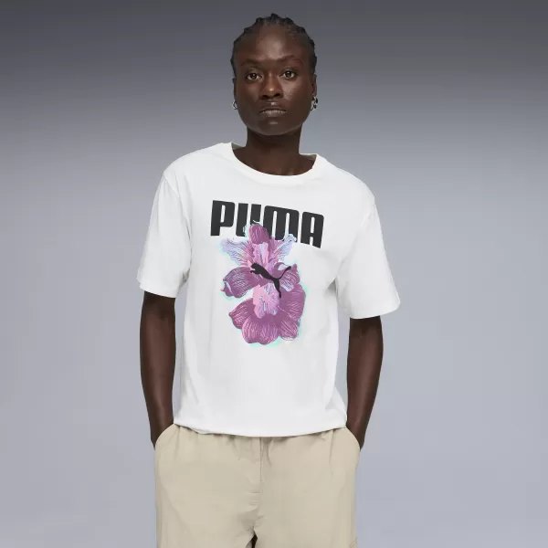  Női póló PUMA GRAPHICS RELAXED TEE BETTER 691908_02 PUMA FEHÉR 