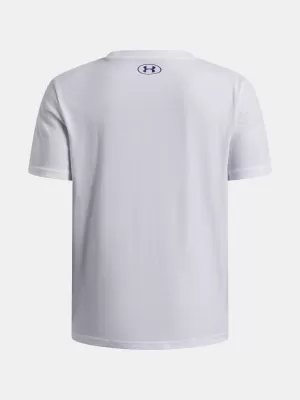 Fiú póló UNDER ARMOUR B LOGO BLUR SS 6009280-100 FEHÉR