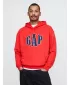 Férfi pulóver GAP LOGO PULLOVER HOODIE 744728-02 PARADICSOMSZÓSZ