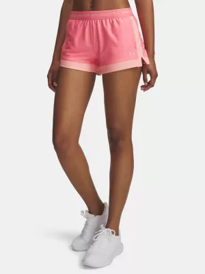 Női rövidnadrág UNDER ARMOUR TECH PLAY UP 3IN COLORBLOCK 6010875-600 RÓZSASZÍN