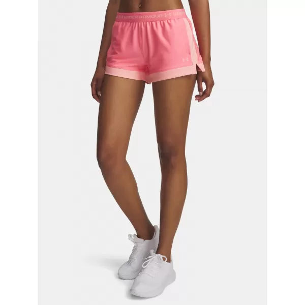  Női rövidnadrág UNDER ARMOUR TECH PLAY UP 3IN COLORBLOCK 6010875-600 RÓZSASZÍN 