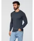 Férfi pulóver OMBRE OM-SWBS-0106 SÖTÉTKÉK MELANZS