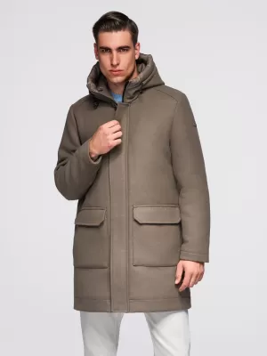 Férfi kabát OMBRE OM-COWC-0132 KHAKI