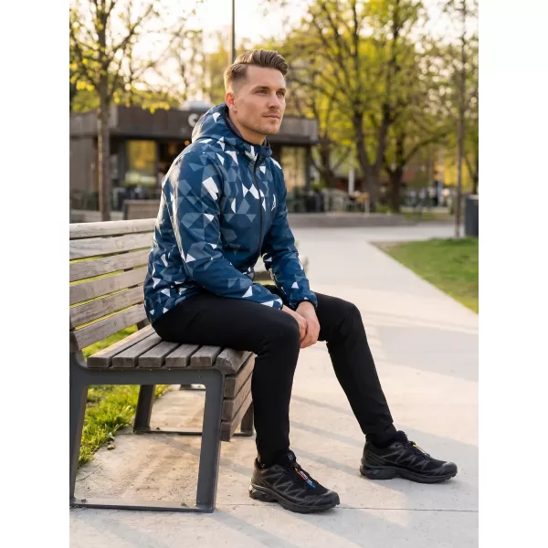  Férfi prémium softshell kabát ALTISPORT VOJ/ALM108JACK01 SÖTÉTKÉK/FEHÉR 