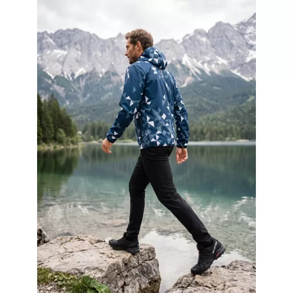  Férfi prémium softshell kabát ALTISPORT VOJ/ALM108JACK01 SÖTÉTKÉK/FEHÉR 