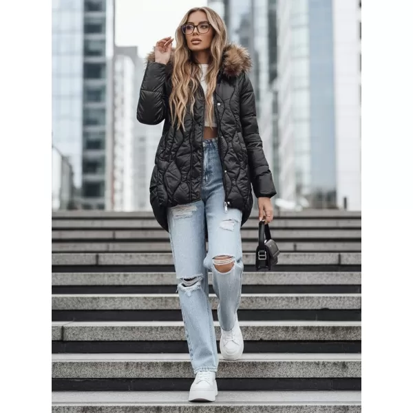  Női kabát DSTREET TY5501 FEKETE 