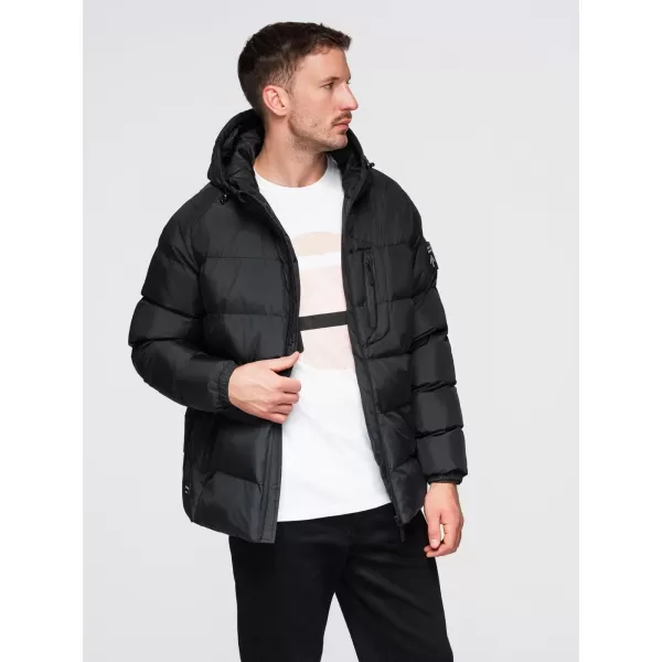  Férfi dzseki OMBRE OM-JAHP-0302 FEKETE 