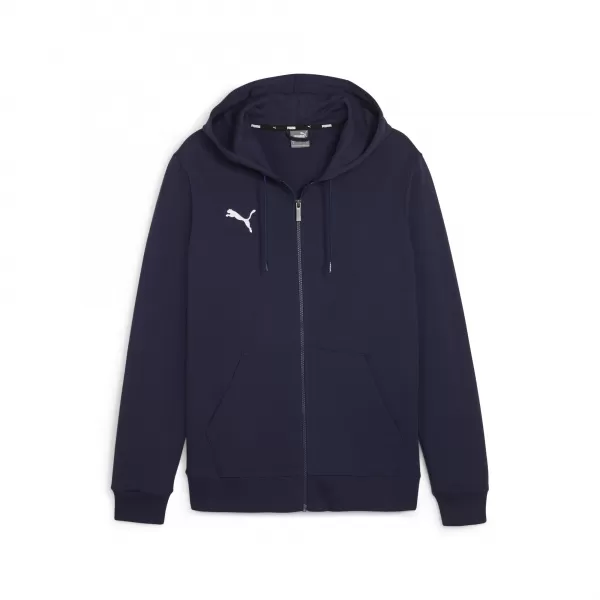 Gyermek pulóver PUMA TEAMGOAL CASUALS HOODED JKT 658596_06 PUMA SÖTÉTKÉK/PUMA FEHÉR 