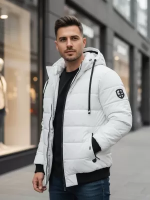 Férfi dzseki DSTREET TX5096 FEHÉR