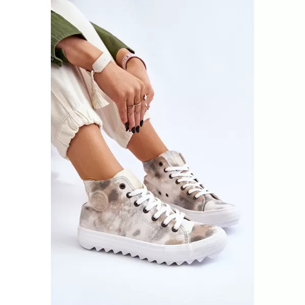  Női tornacipő BIG STAR LL274047 WHITE/OLIVE Big Star Shoes 
