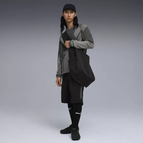  Férfi pulóver PUMA X SAN SAN GEAR KNIT LS 632549-08 HŰVÖS KÖZÉPSZÜRKE 
