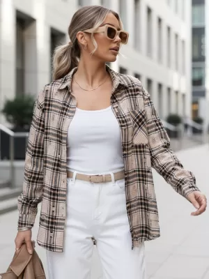 Női ing DSTREET DY0485 BÉZS