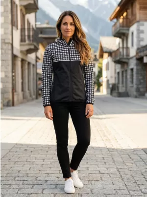 Női prémium softshell kabát ALTISPORT VOJ/ALW048JACK01 FEKETE-FEHÉR