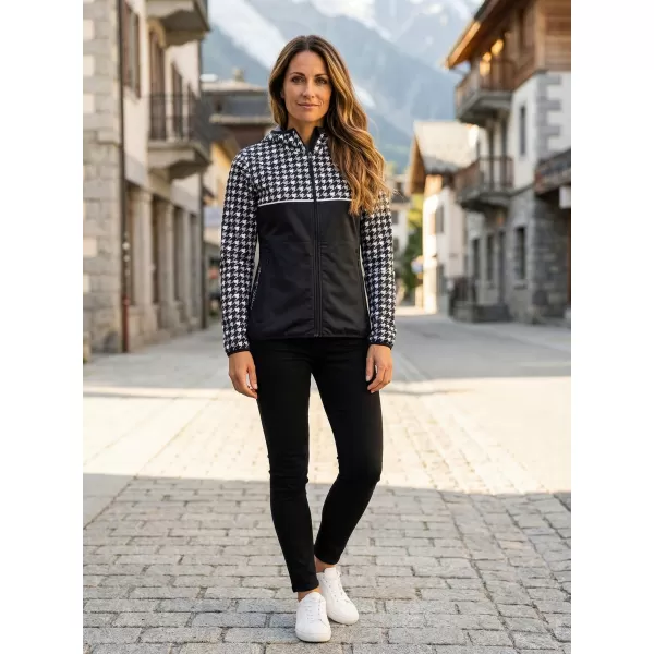  Női prémium softshell kabát ALTISPORT VOJ/ALW048JACK01 FEKETE-FEHÉR 
