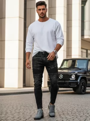 Férfi nadrág DSTREET UX3939 FEKETE