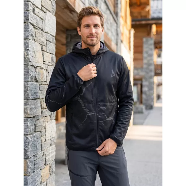  Férfi prémium softshell kabát ALTISPORT VOJ/ALM129JACK01 FEKETE SZÜRKE 