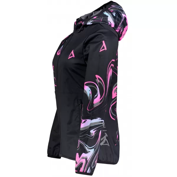  Női prémium softshell kabát ALTISPORT VOJ/ALW064JACK01 FEKETE RÓZSASZÍN 