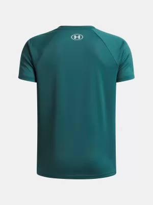 Fiú póló UNDER ARMOUR UA TECH SPLIT WORDMARK SS 1383010-338 ZÖLD