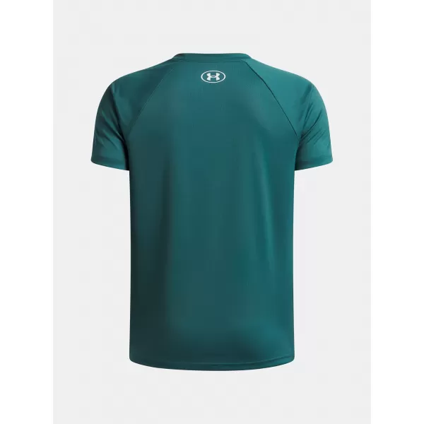  Fiú póló UNDER ARMOUR UA TECH SPLIT WORDMARK SS 1383010-338 ZÖLD 