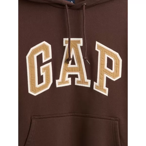  Férfi pulóver GAP HEAVYWEIGHT LOGO HOODIE PULLOVER 823104-04 SÖTÉTBARNA 